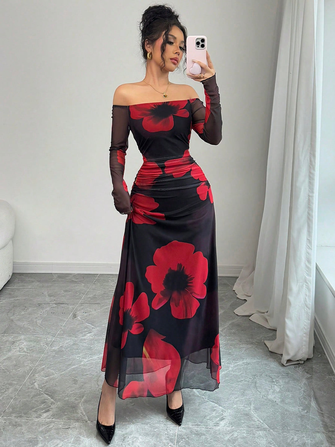 Rochie maxi SHEIN, negru
