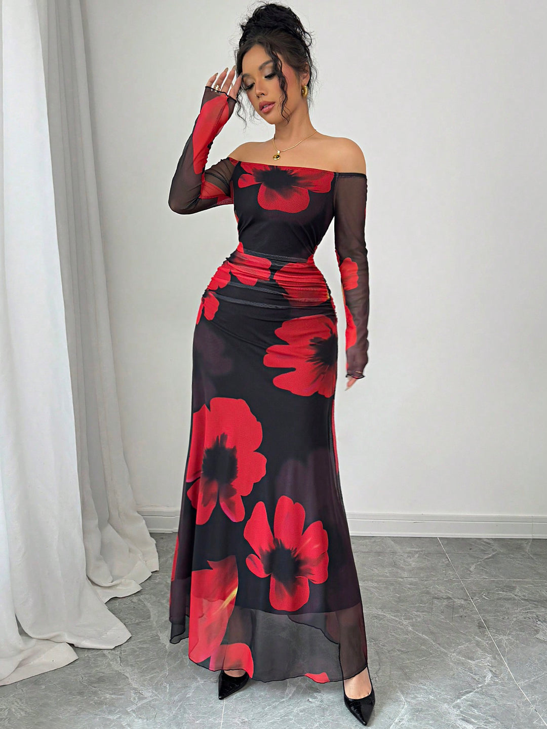 Rochie maxi SHEIN, negru