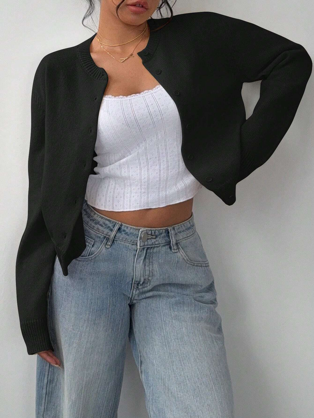 Cardigan SHEIN, negru
