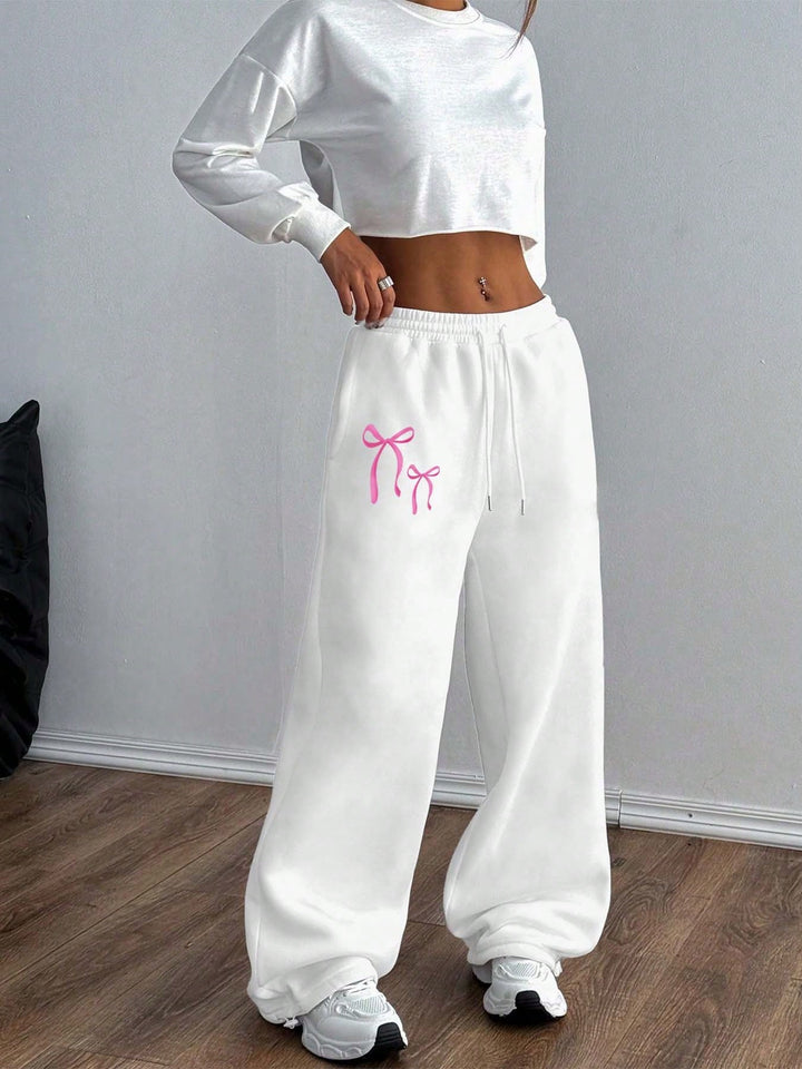 Pantaloni SHEIN, alb