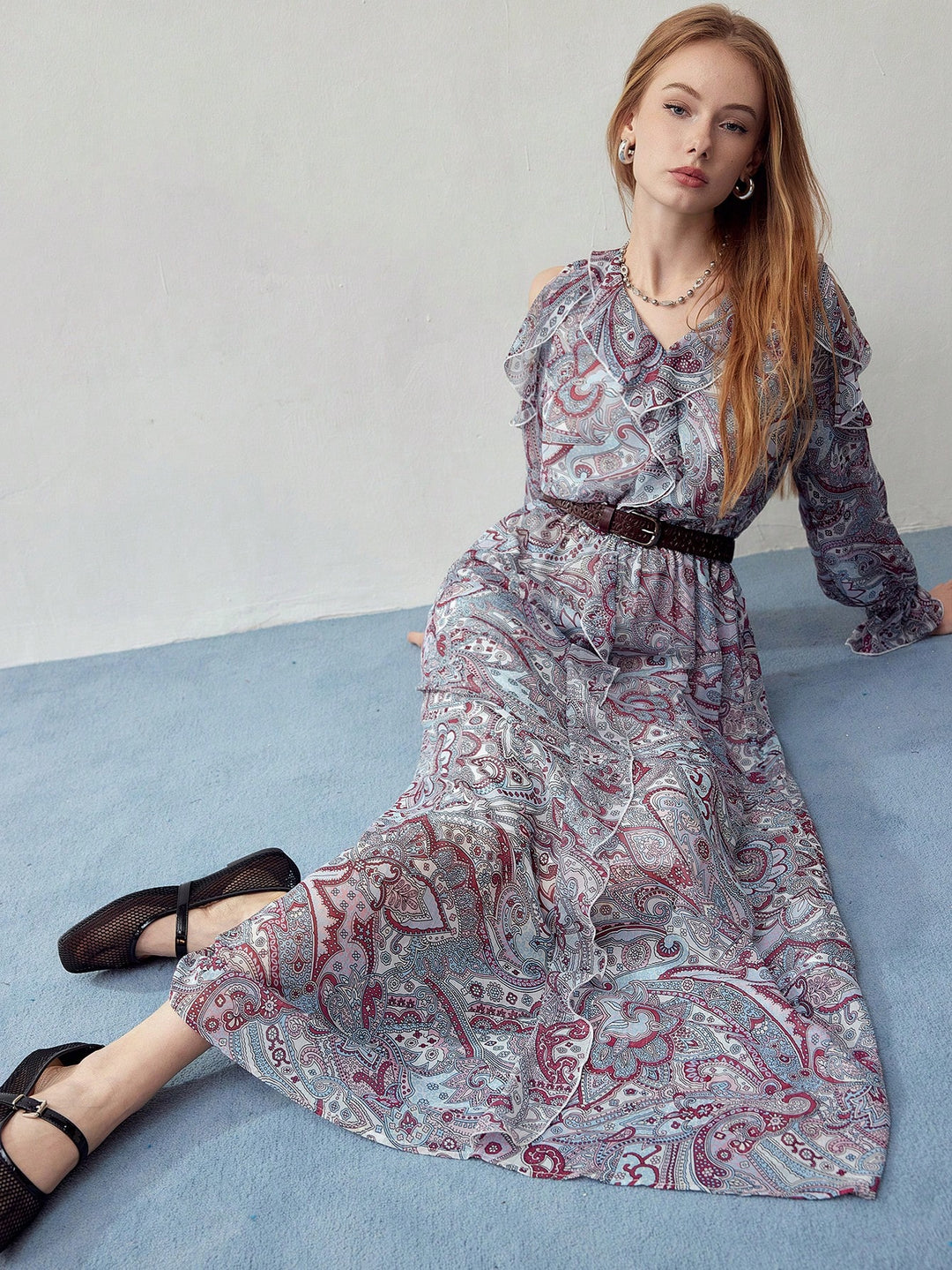 Rochie maxi SHEIN, mix culori