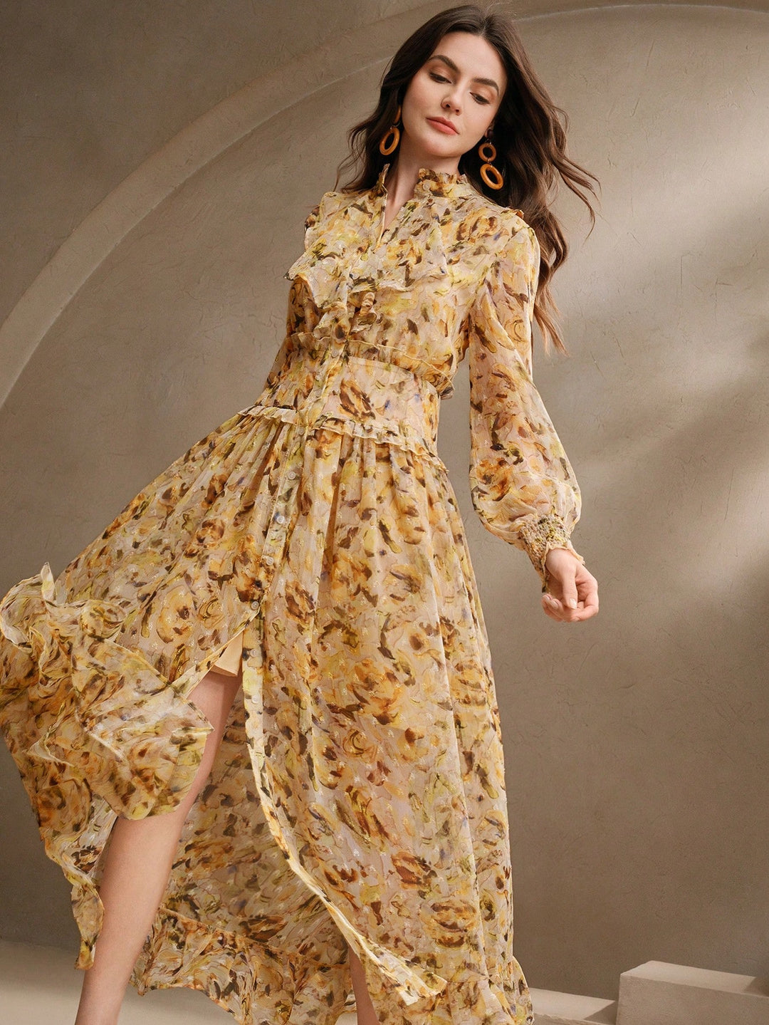 Rochie maxi SHEIN, galben