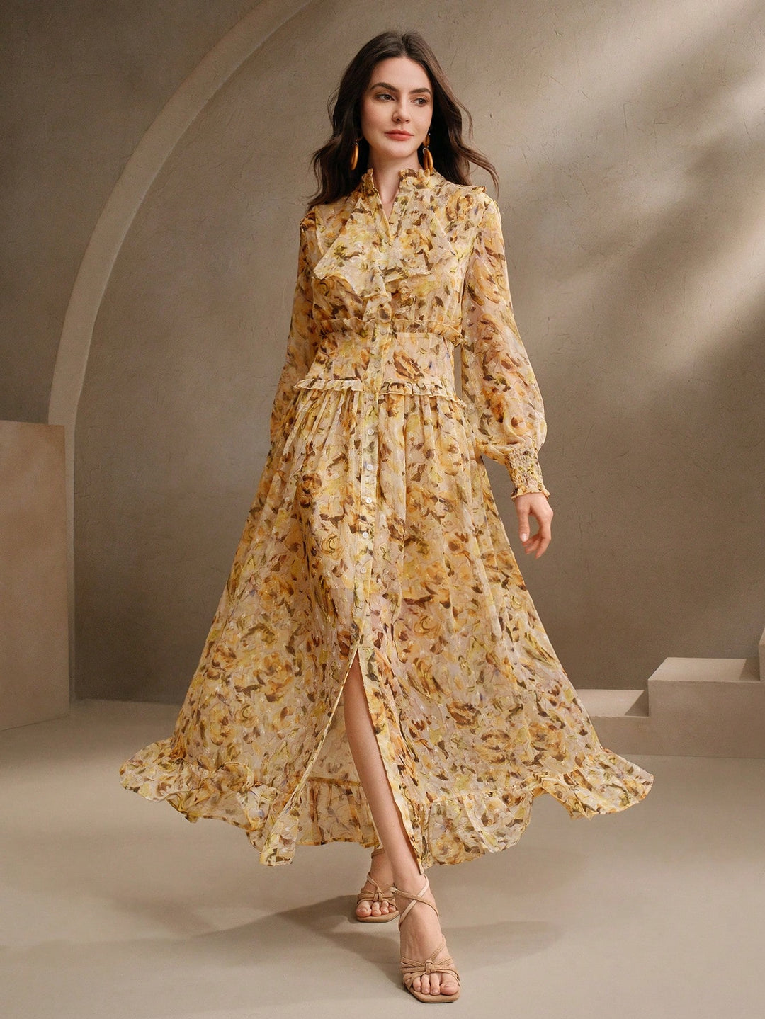 Rochie maxi SHEIN, galben