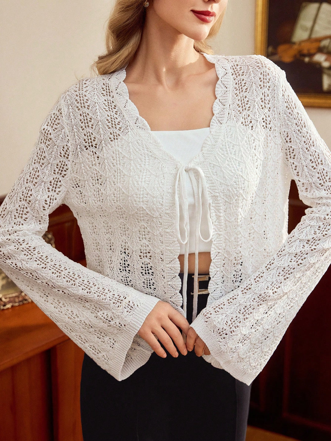 Cardigan SHEIN, alb