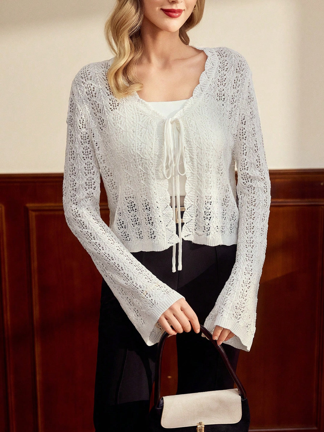 Cardigan SHEIN, alb