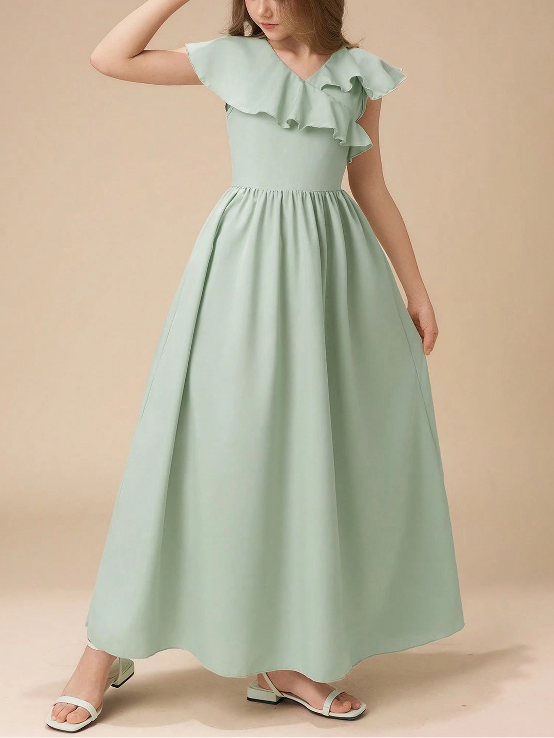 Rochie maxi SHEIN, verde