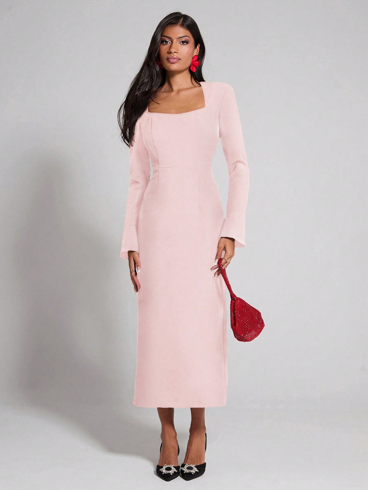 Rochie midi SHEIN, roz