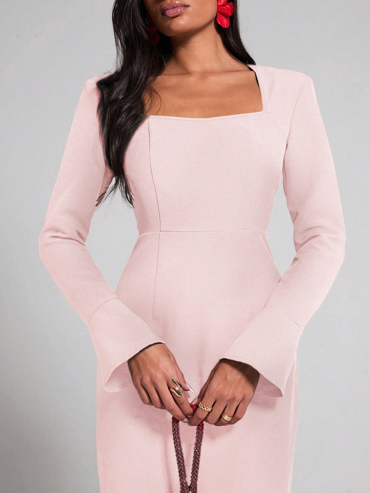 Rochie midi SHEIN, roz