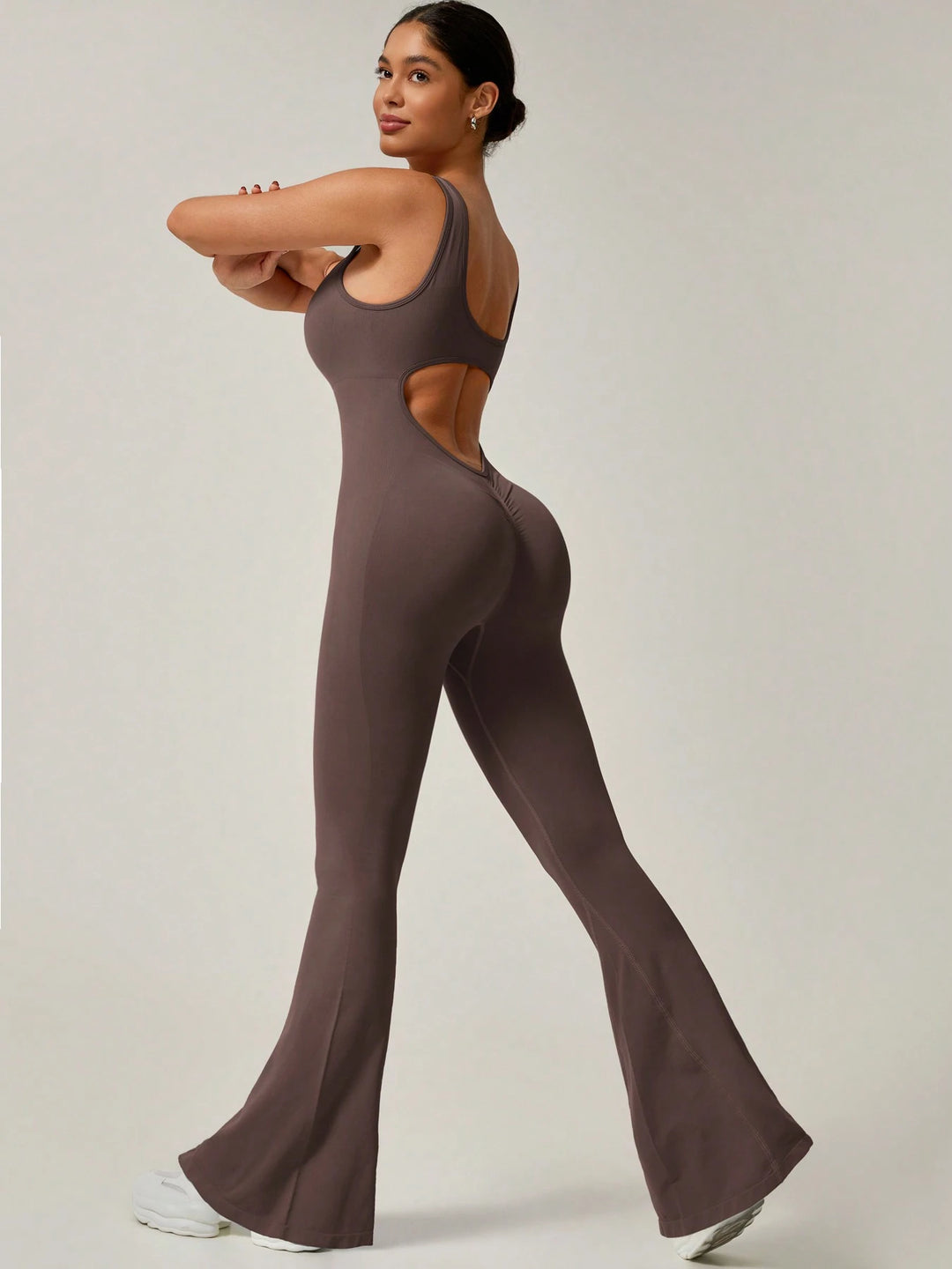 Salopetă lungă SHEIN, maro