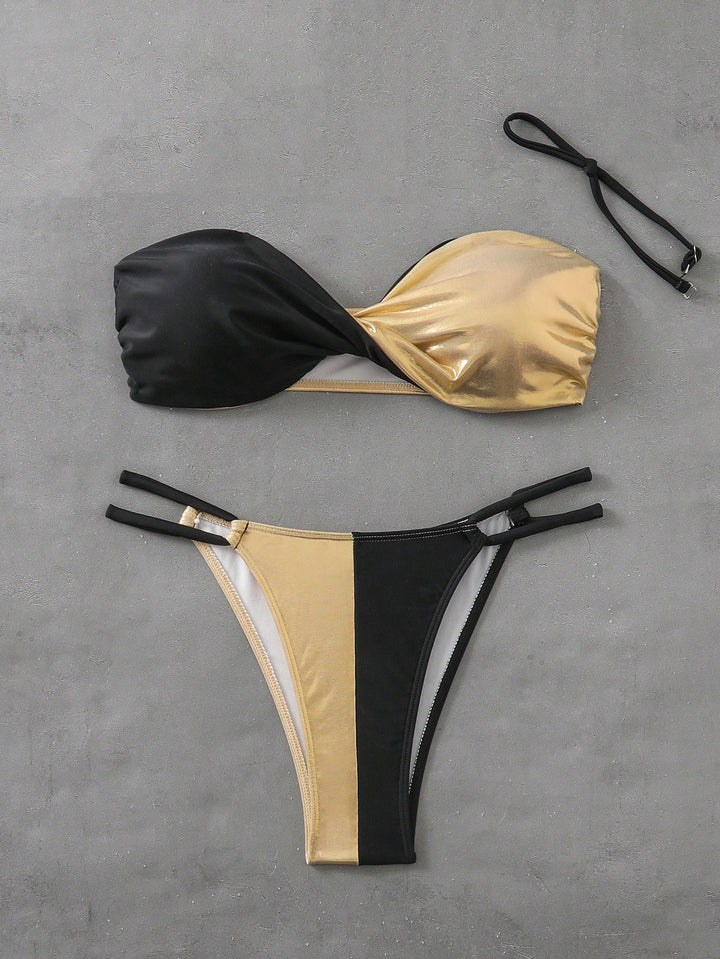 Set bikini SHEIN, auriu
