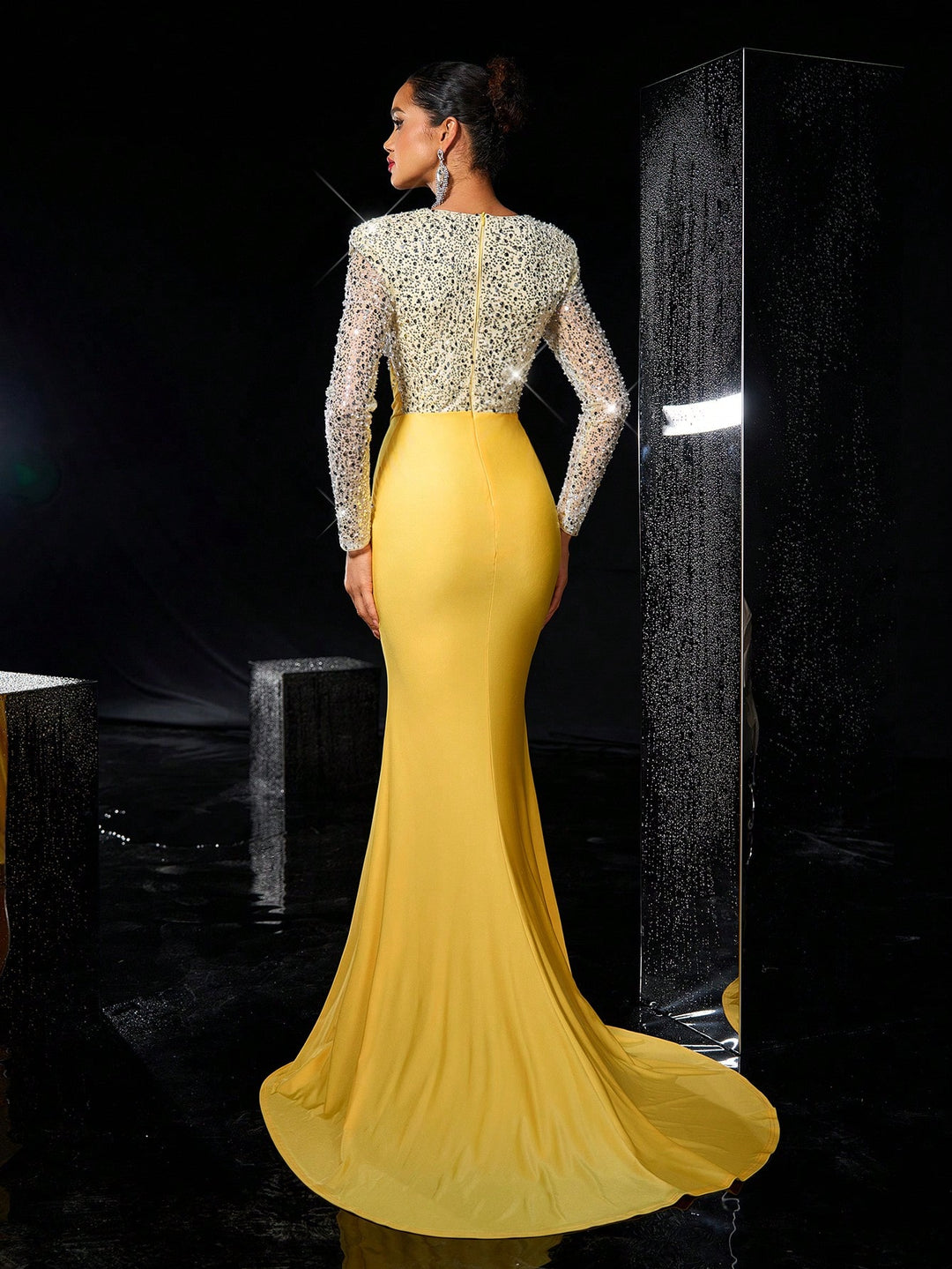 Rochie de ocazie SHEIN, galben