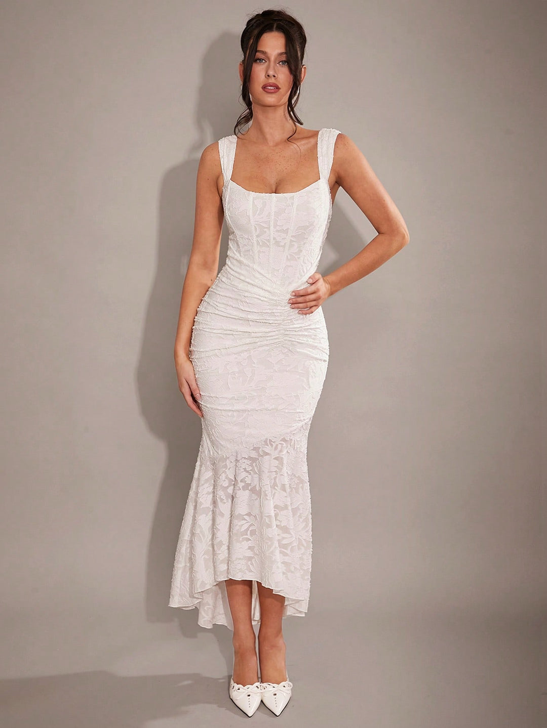 Rochie maxi SHEIN, alb