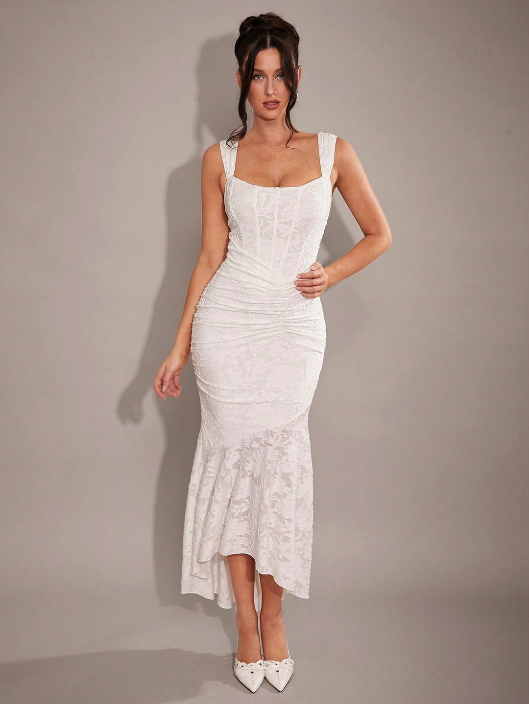 Rochie maxi SHEIN, alb