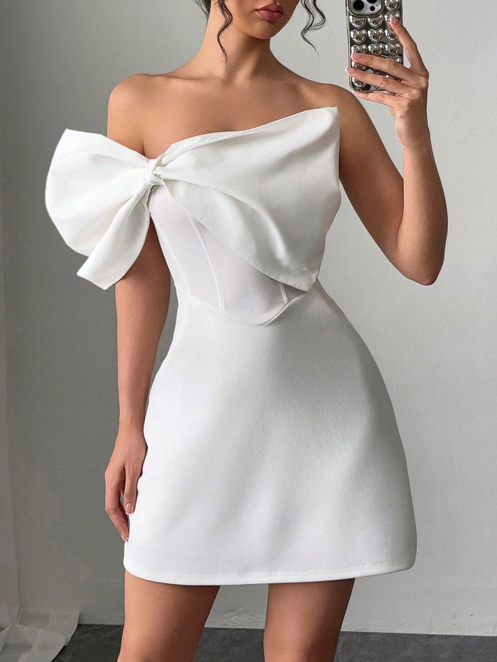 Rochie mini SHEIN, alb