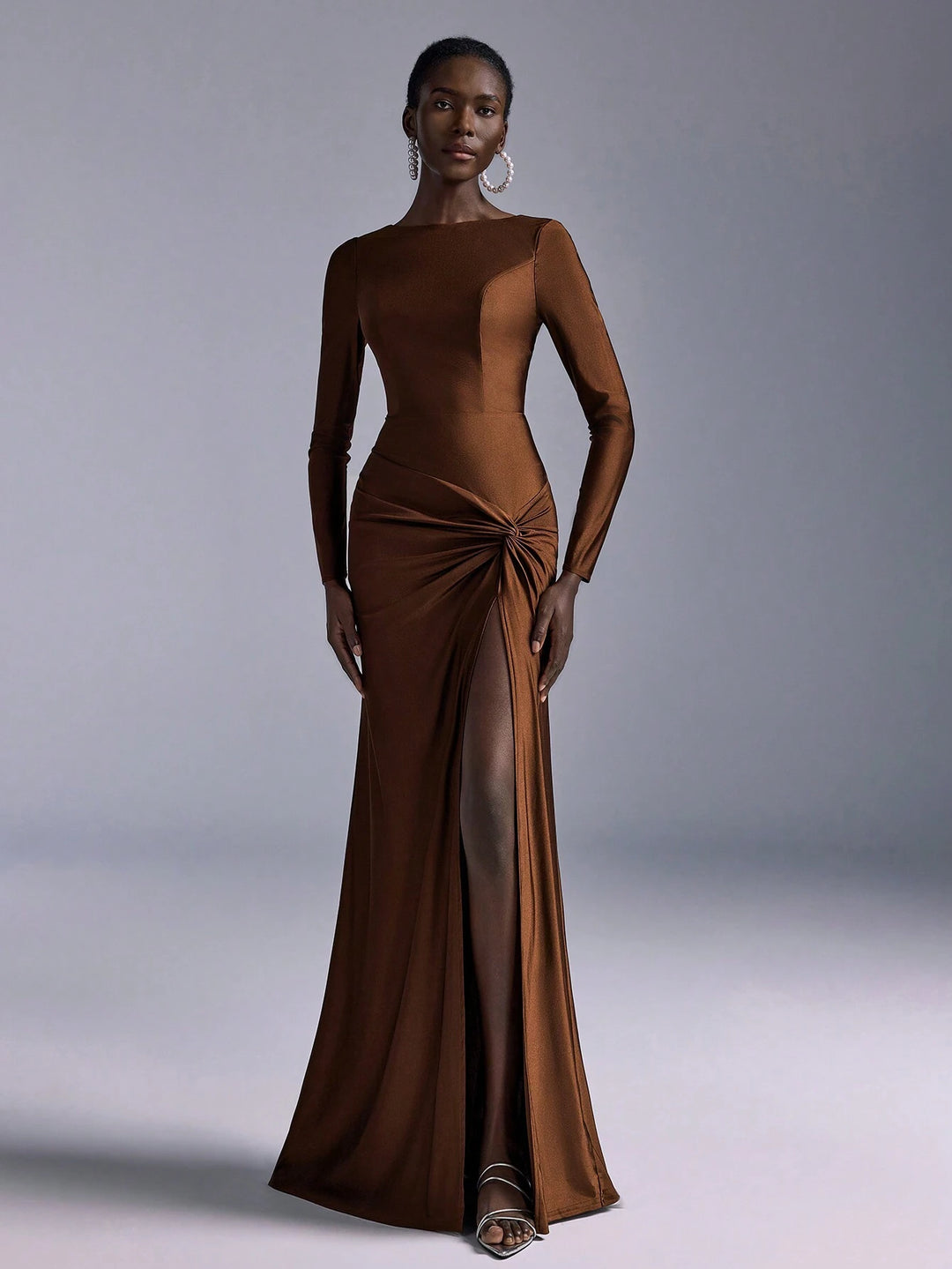 Rochie maxi SHEIN, maro