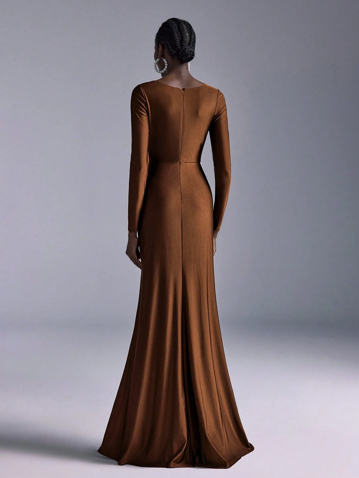 Rochie maxi SHEIN, maro