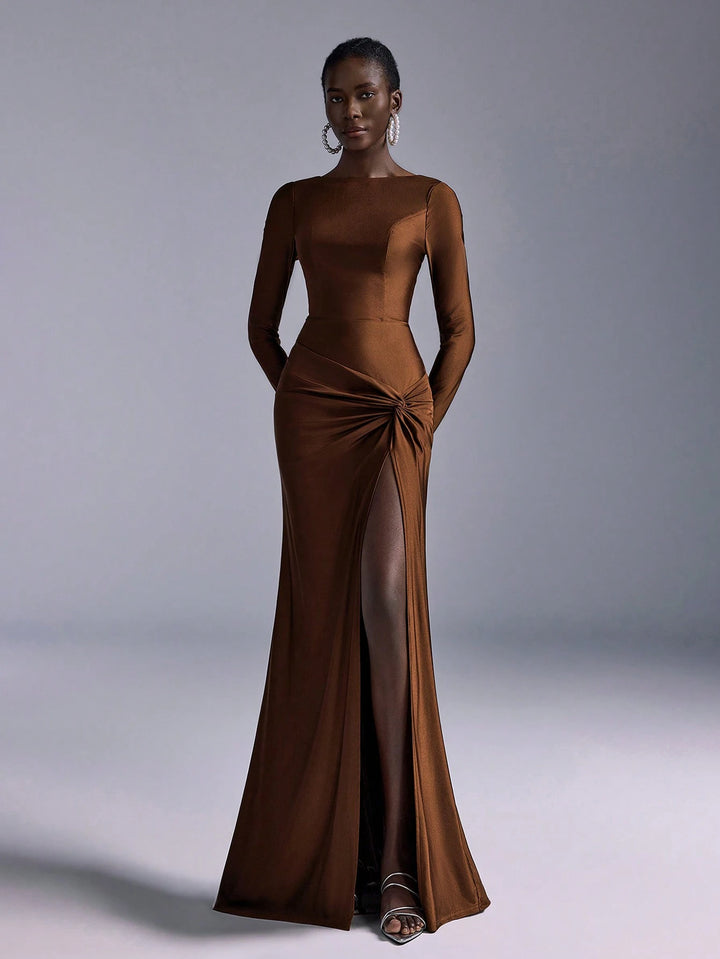 Rochie maxi SHEIN, maro