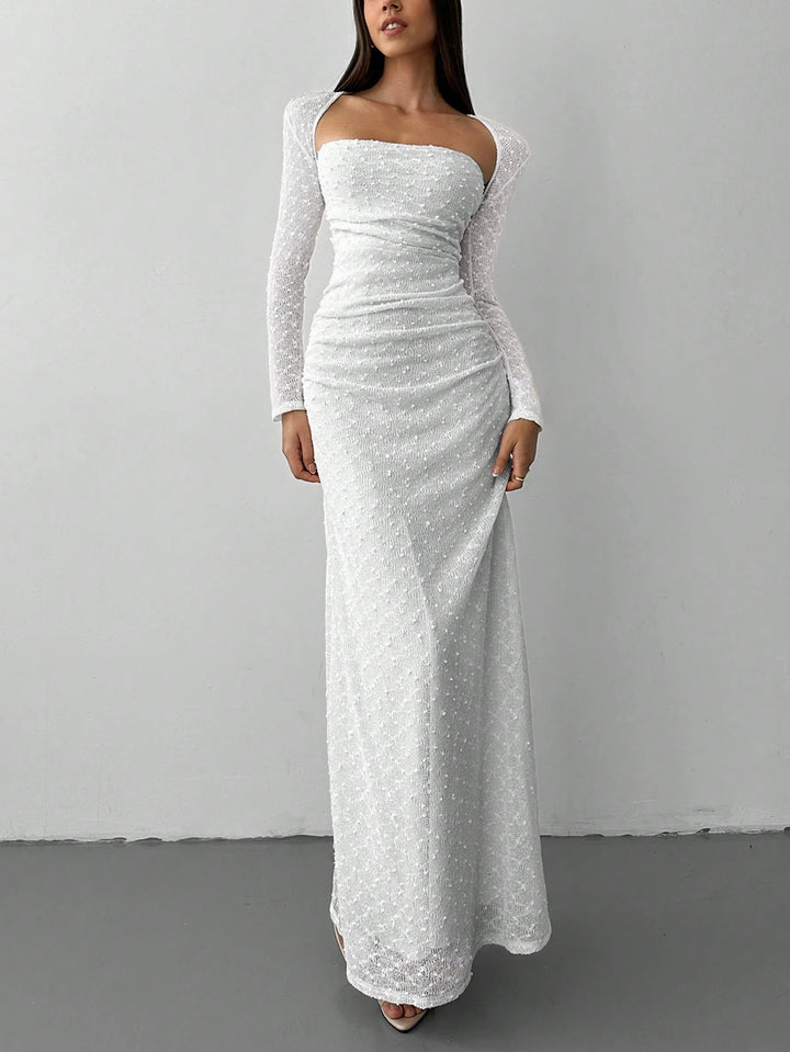 Rochie maxi SHEIN, alb