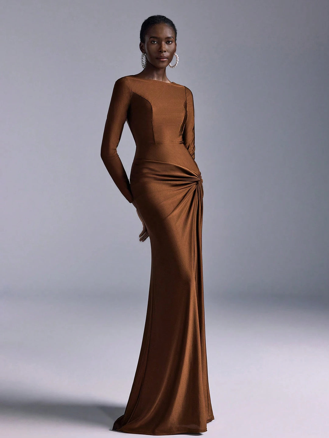 Rochie maxi SHEIN, maro