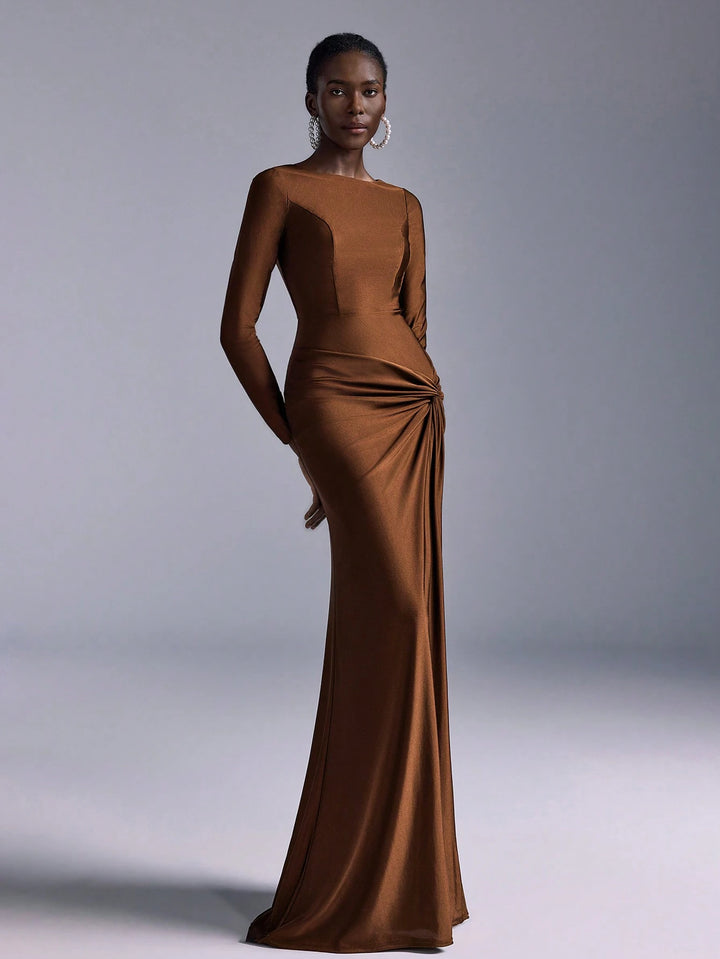 Rochie maxi SHEIN, maro