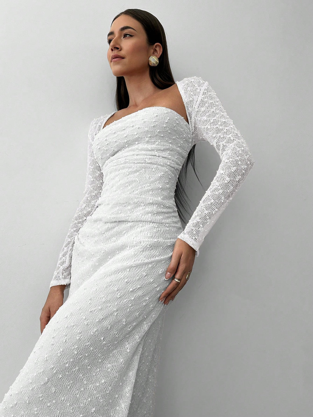 Rochie maxi SHEIN, alb