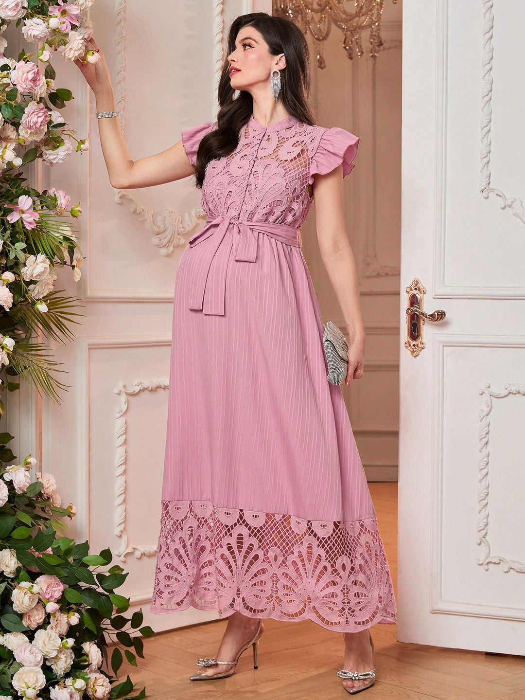 Rochie maxi SHEIN, roz