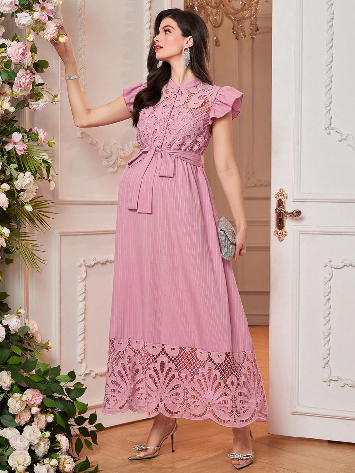 Rochie maxi SHEIN, roz