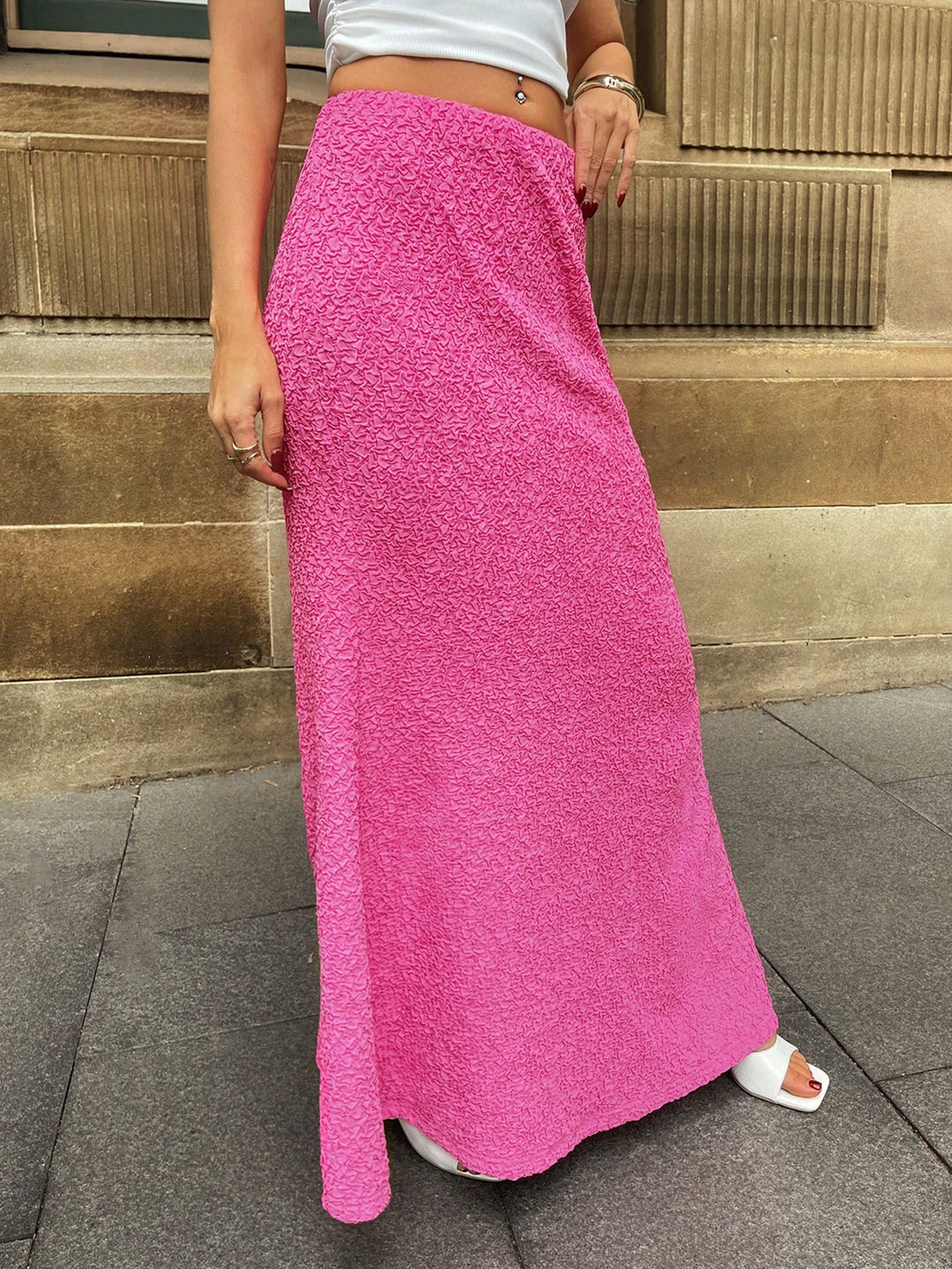 Fustă maxi SHEIN, roz