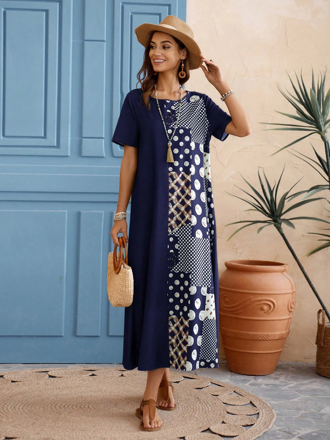 Rochie maxi SHEIN, mix culori