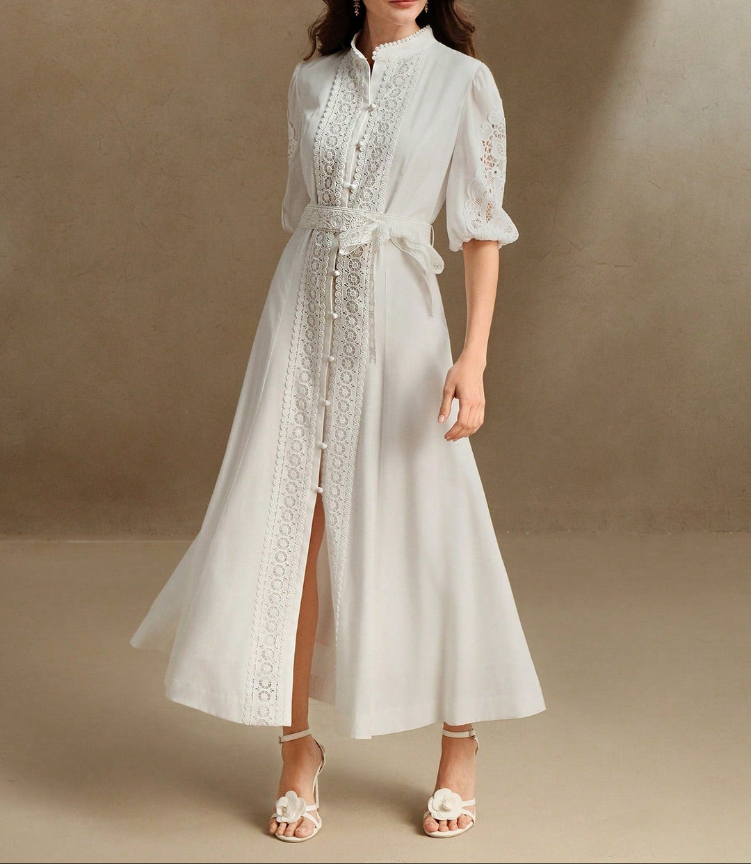 Rochie maxi SHEIN, alb