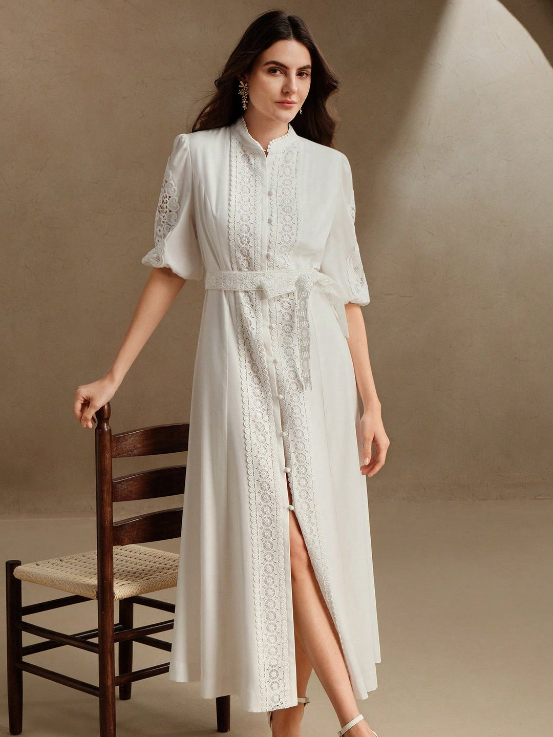 Rochie maxi SHEIN, alb