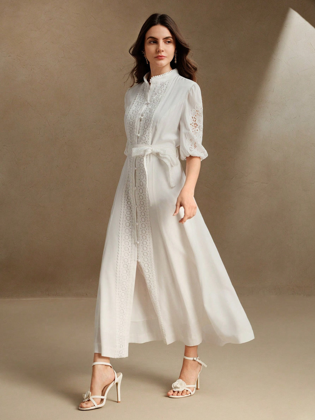 Rochie maxi SHEIN, alb