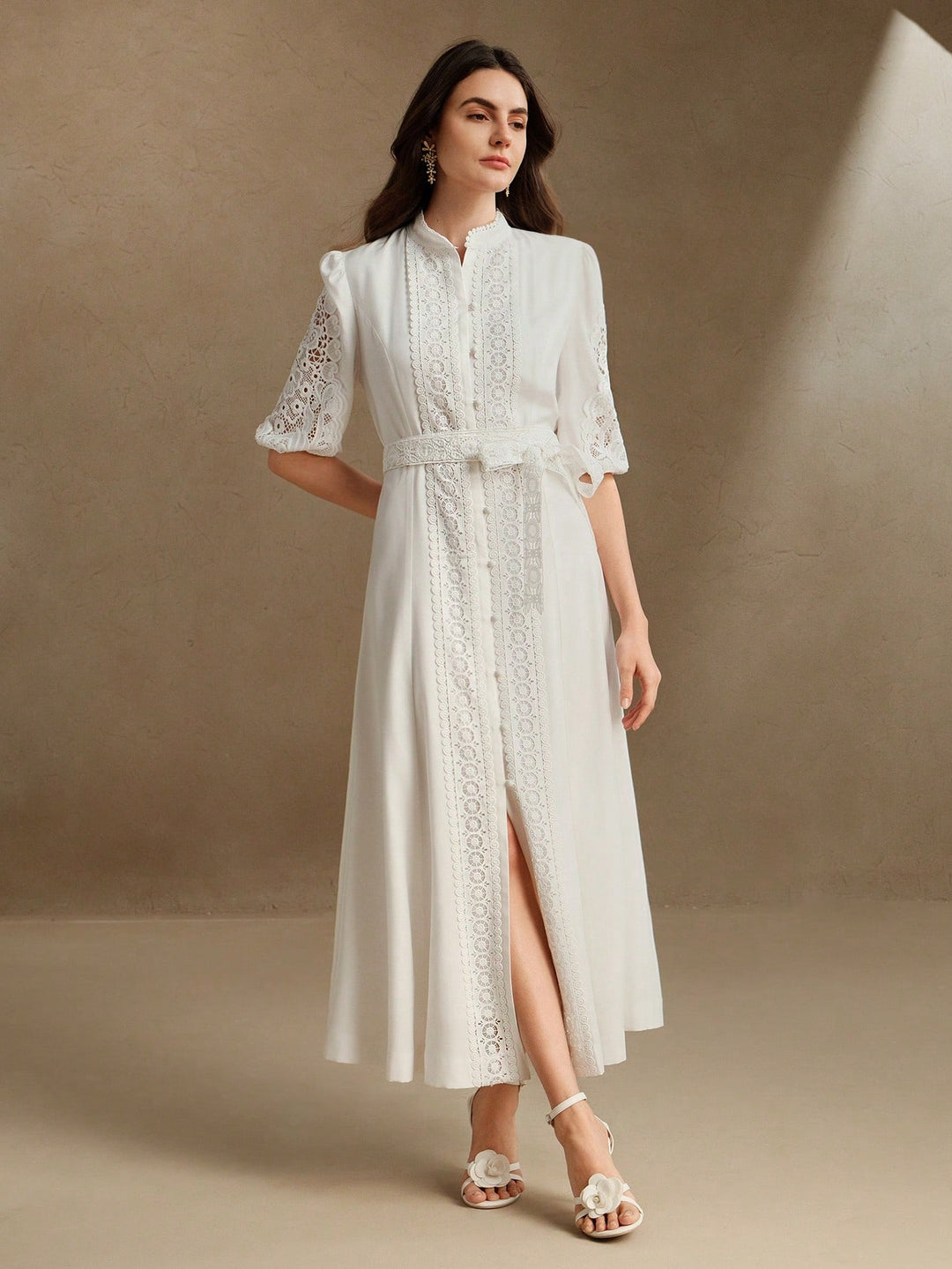 Rochie maxi SHEIN, alb