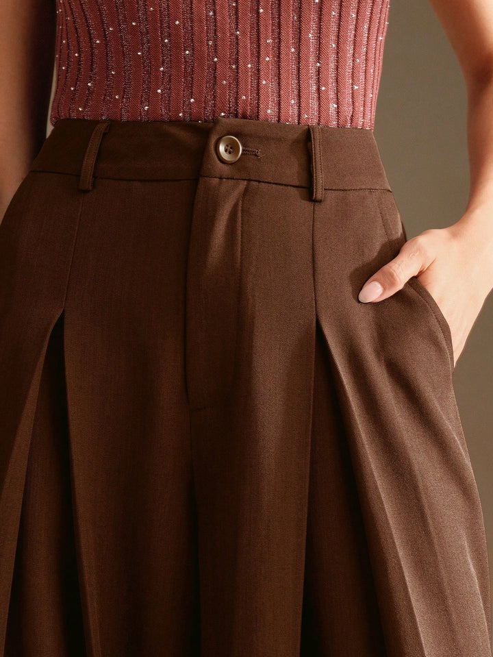 Pantalon SHEIN, maro