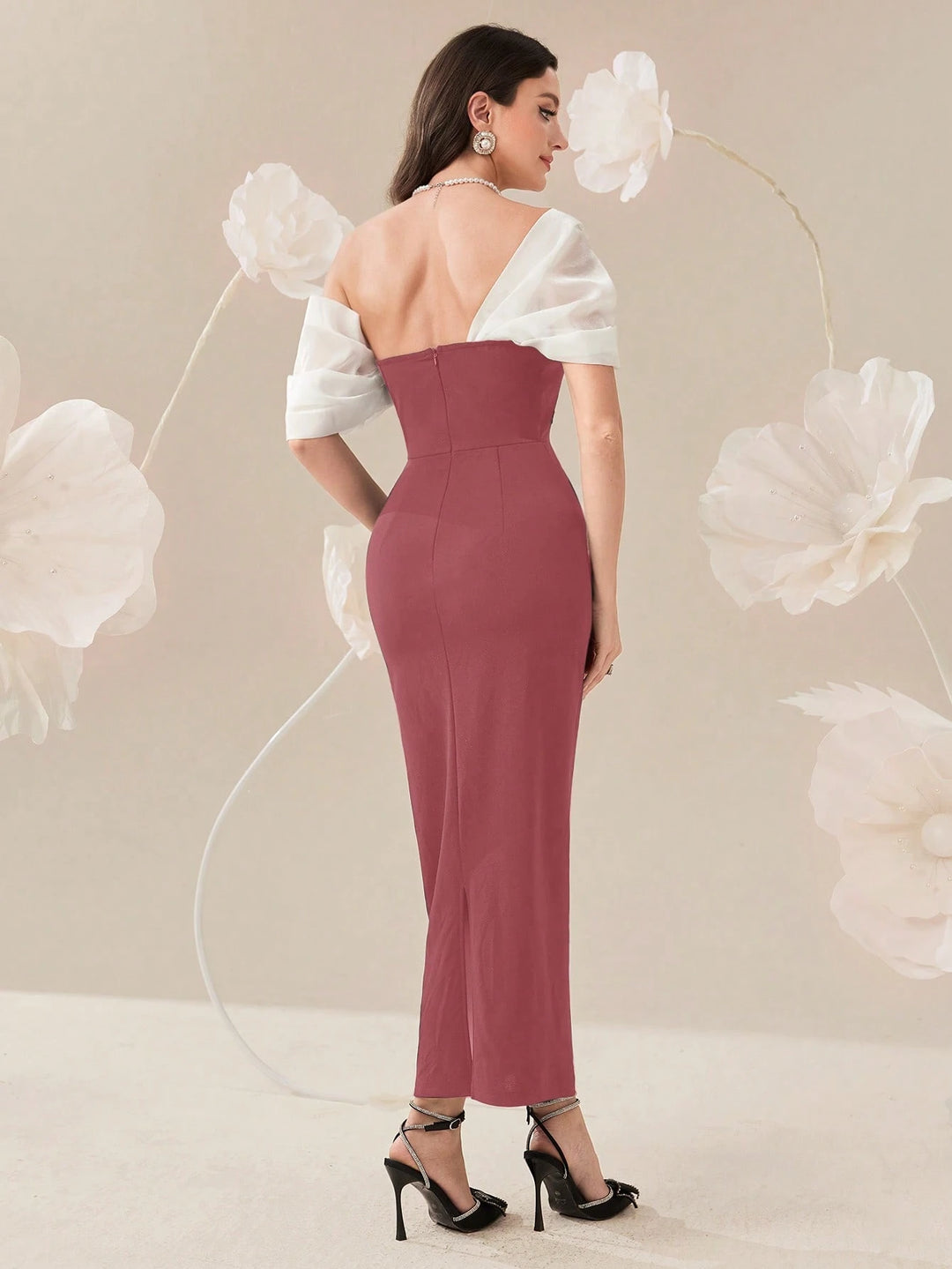 Rochie midi SHEIN, roz