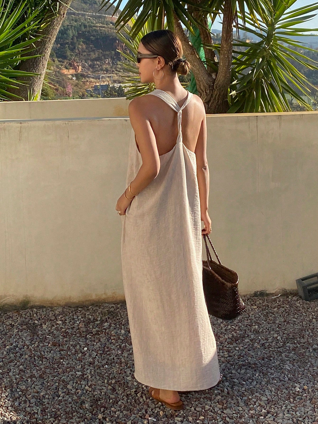 Rochie maxi SHEIN, bej