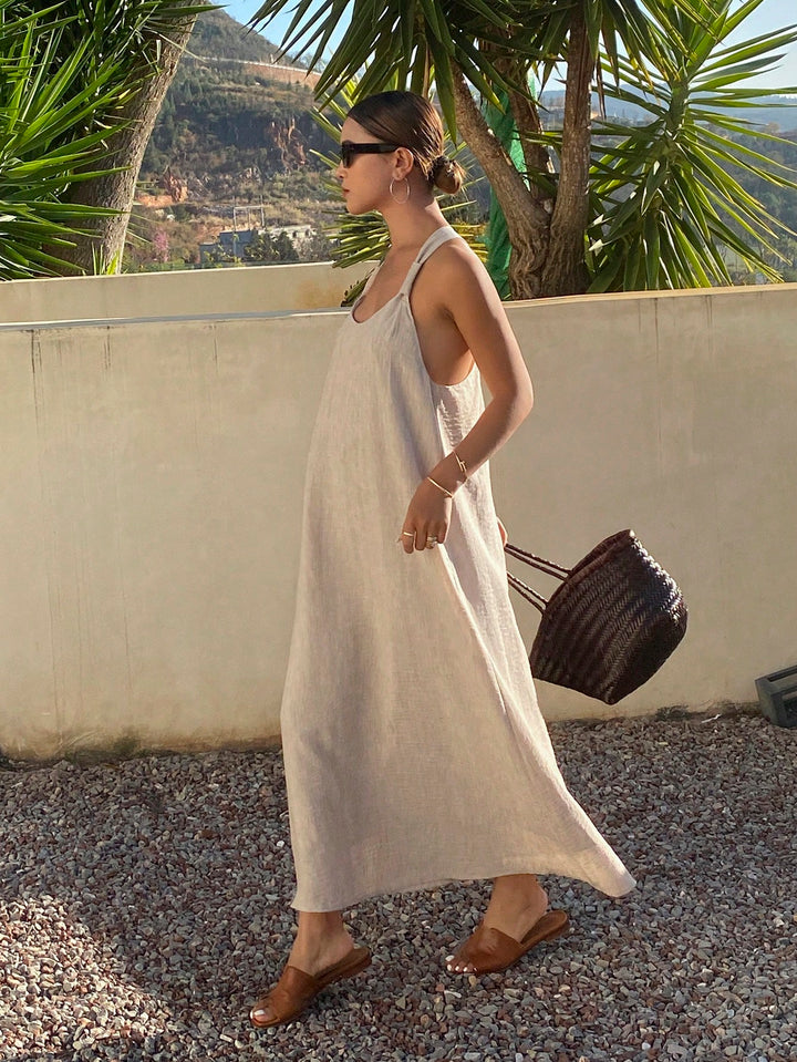 Rochie maxi SHEIN, bej