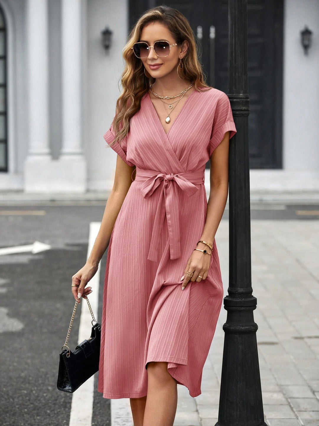 Rochie midi SHEIN, roz