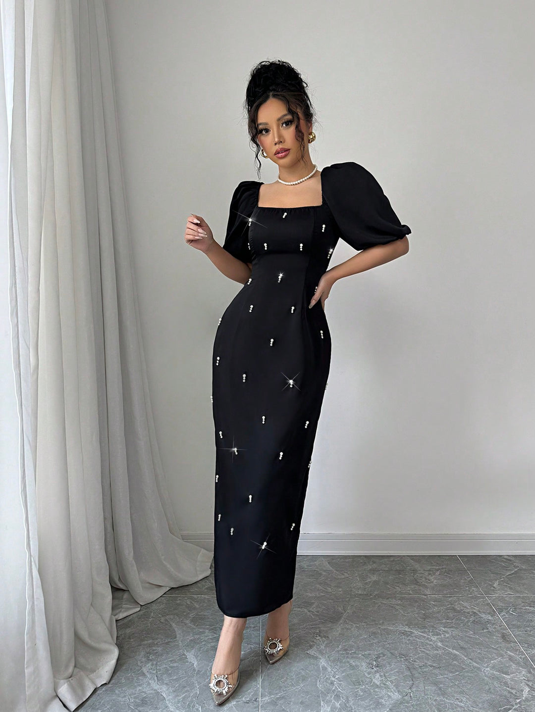Rochie maxi SHEIN, negru