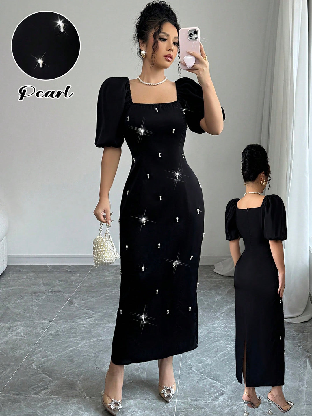 Rochie maxi SHEIN, negru