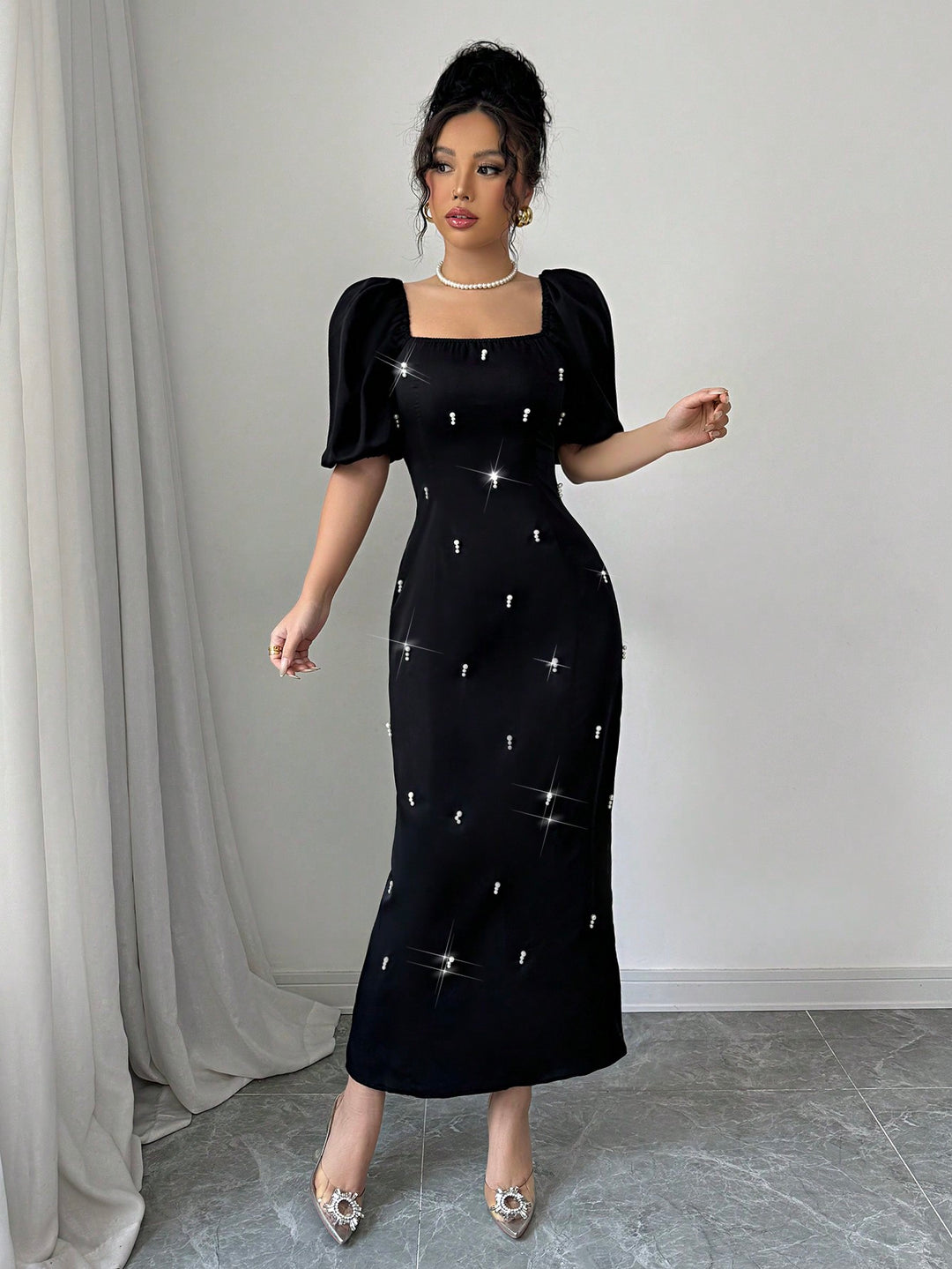 Rochie maxi SHEIN, negru