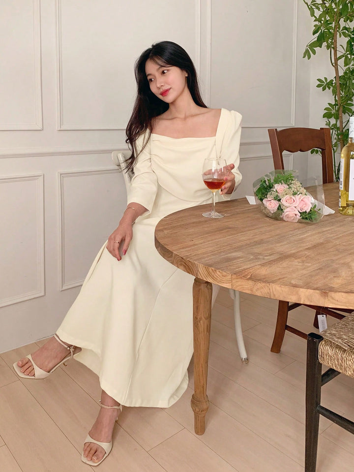 Rochie midi SHEIN, portocaliu