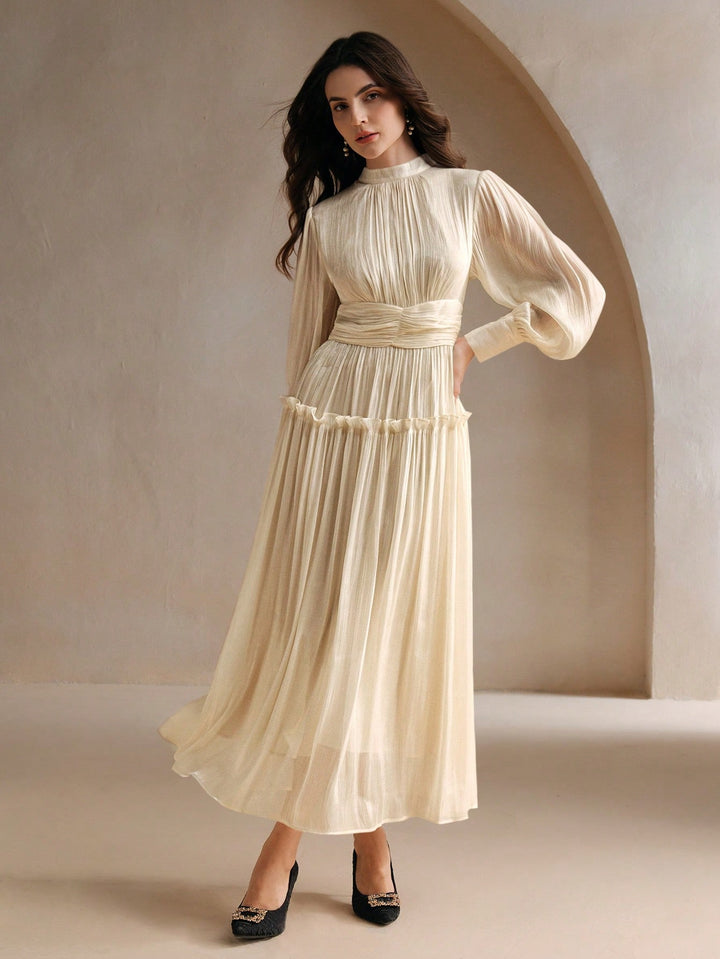 Rochie maxi SHEIN, bej