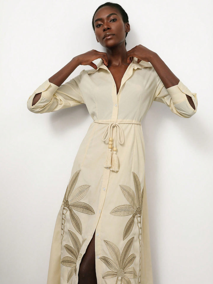 Rochie midi SHEIN, bej