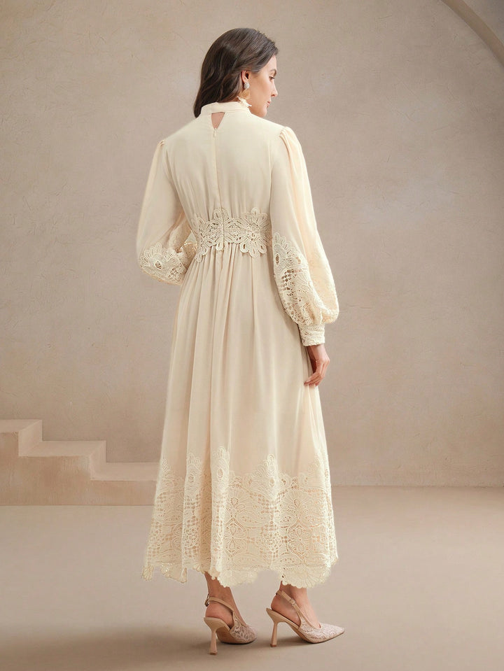 Rochie maxi SHEIN, crem