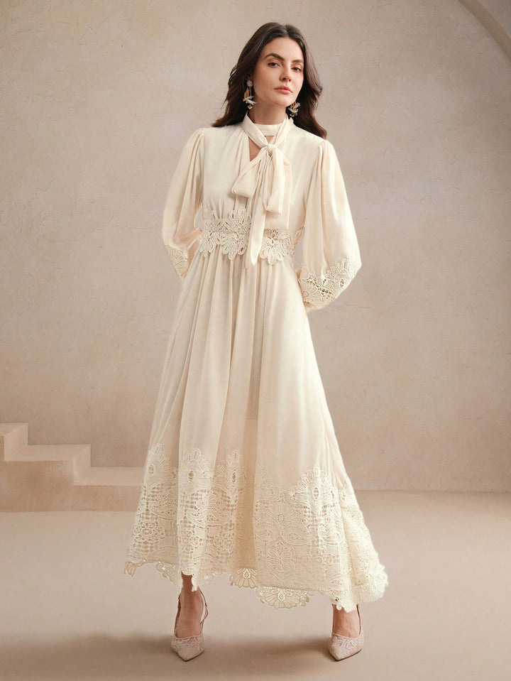 Rochie maxi SHEIN, crem