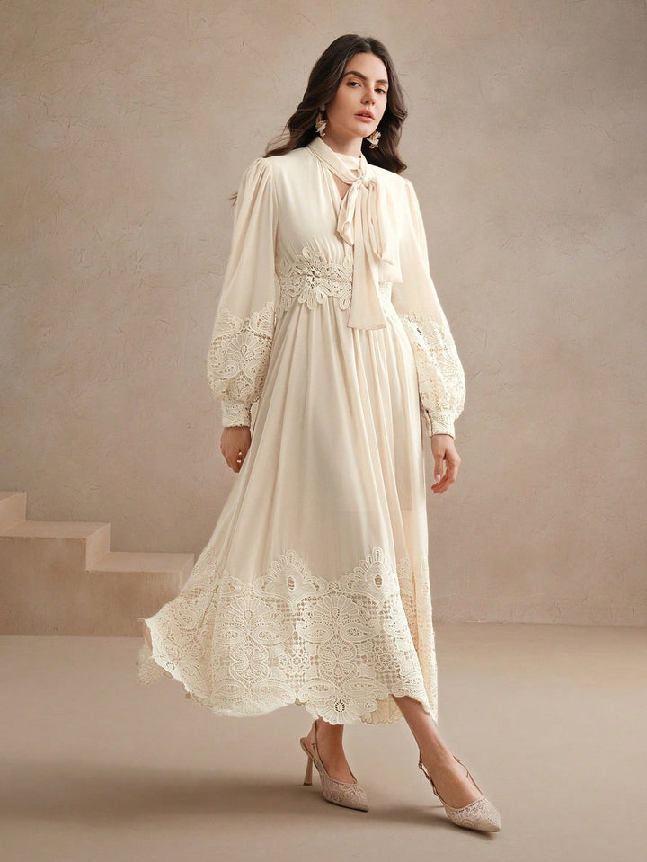 Rochie maxi SHEIN, crem