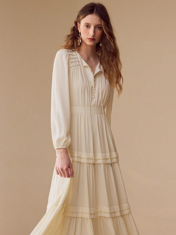 Rochie maxi SHEIN, bej