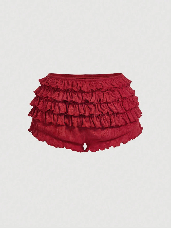 Pantaloni scurți Shein, roșu