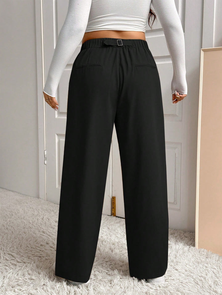 Pantalon de costum SHEIN, negru